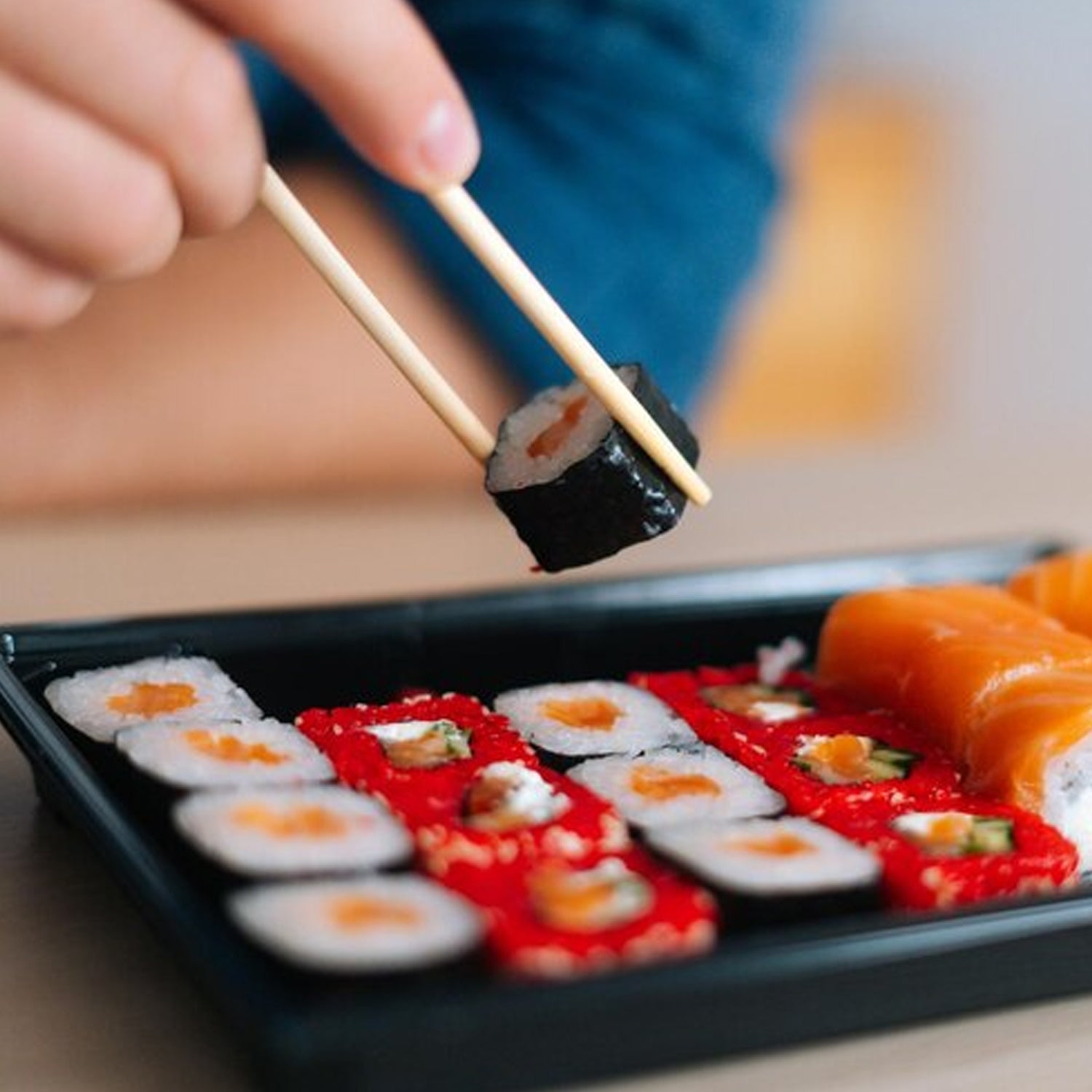 2908 10pair Chopsticks Set Lightweight Easy to Use Chop Sticks with Case for Sushi, Noodles and Other Asian Food DeoDap 2908 10pair Chopsticks Set Lightweight Easy to Use Chop Sticks with Case for Sushi, Noodles and Other Asian Food DeoDap